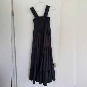 Abercrombie & Fitch Black Maxi Smocked Bodice